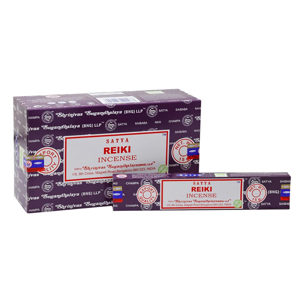 VIE Satya Incense Sticks, 12 Packs x 15g, Reiki