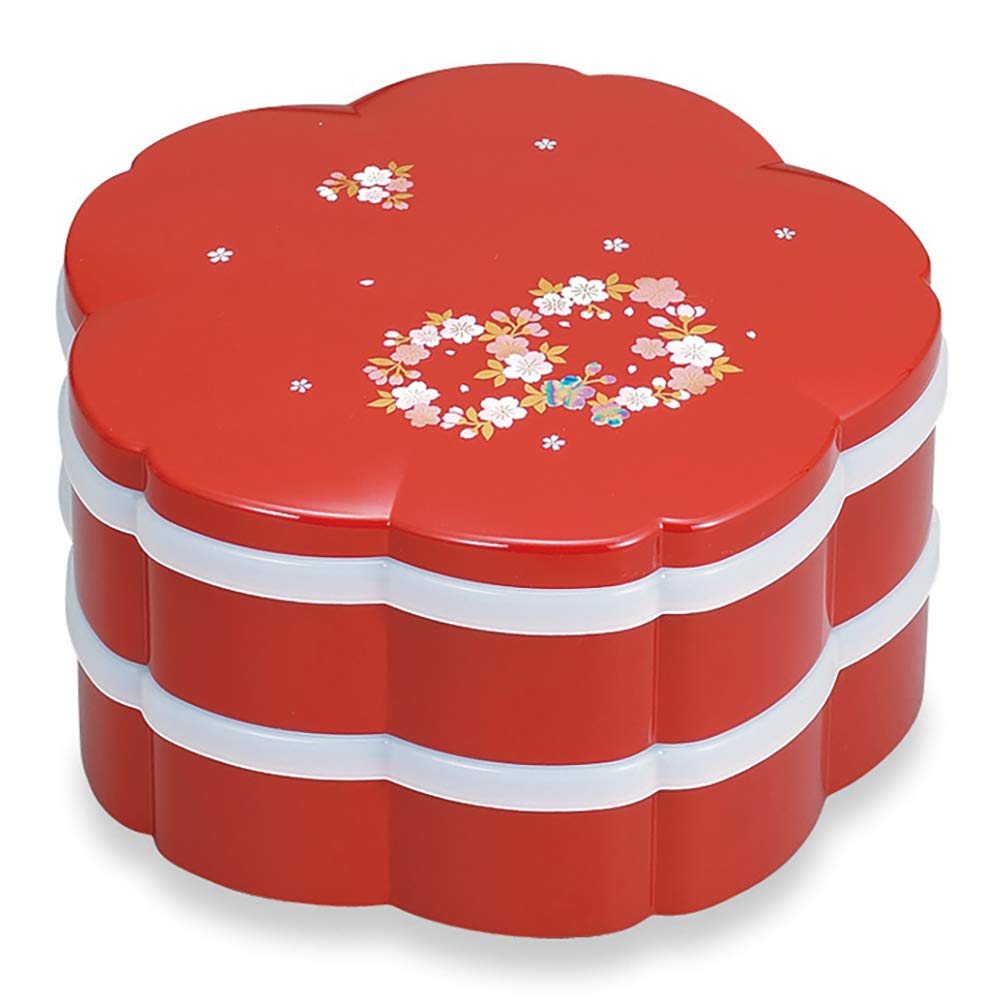 Amazon｜ミタニ 山中漆器 重箱 朱 19.2cm 山中塗 桜づくし 6.5 桜