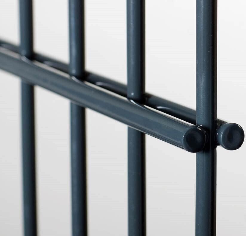 JeCo Doppelstabmattenzaun Anthrazit mit Pfosten und Abdeckleisten - schwere Ausführung 8/6/8 - inkl. Zubehör...