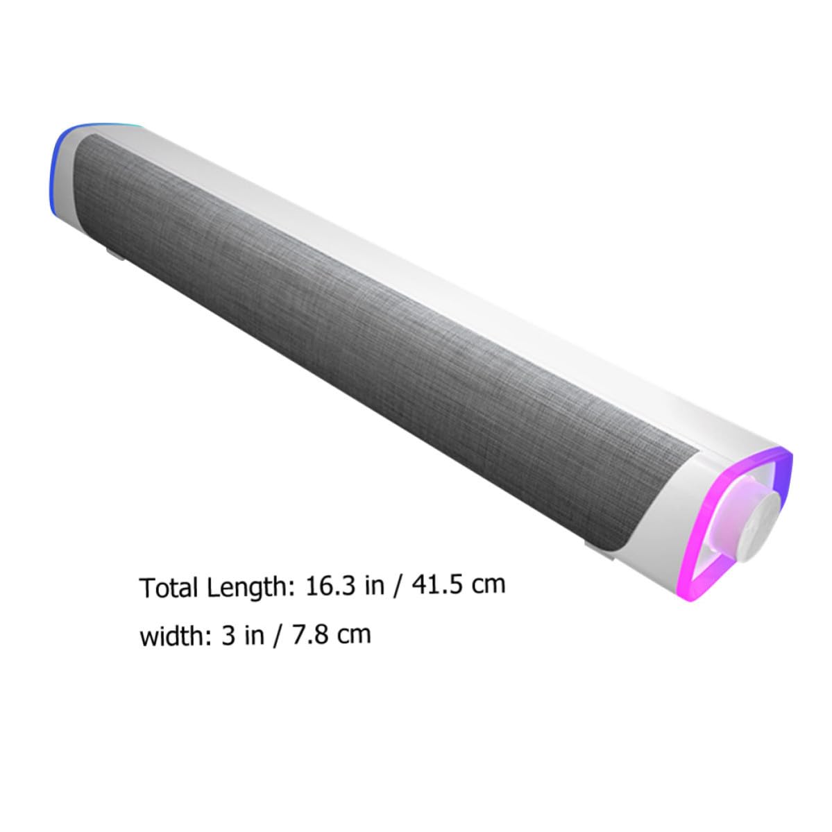 Hemobllo Soundbar Design Salvaspazio Doppio Altoparlante Cablato Qualità Audio Super Chiara per Computer e Tablet per Ufficio e Scuola