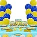 School Bus Deluxe Party Packs (70 Pieces for 16 Guests!), Kindergarten Party Supplies, School Bus Birthdays