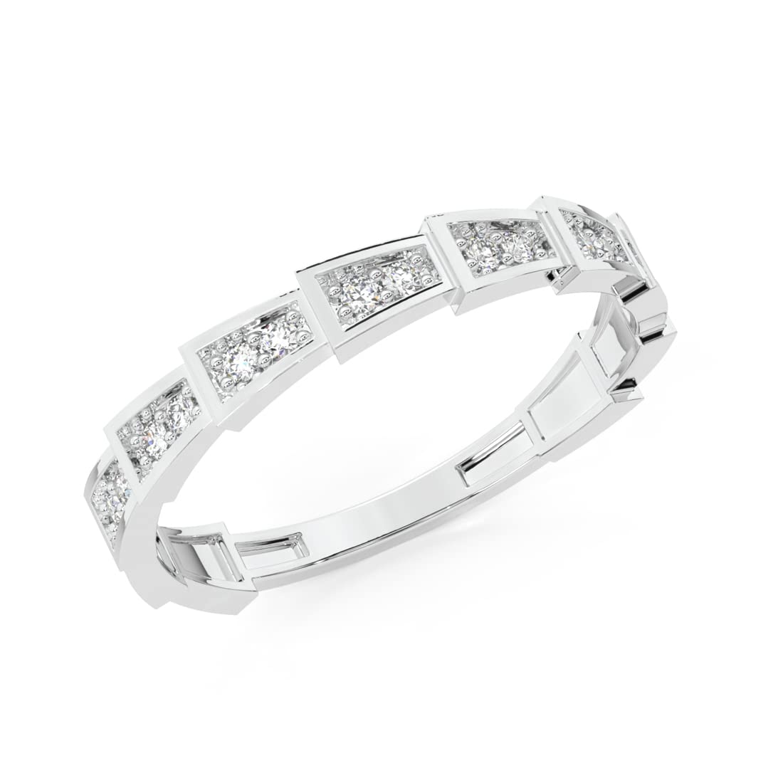 CLARA 925 Sterling Silver Eternity Band Ring | Rhodium Plated, Swiss Zirconia | Gift for Women and Girls (B0B49G4673) Amazon Price History, Amazon Price Tracker