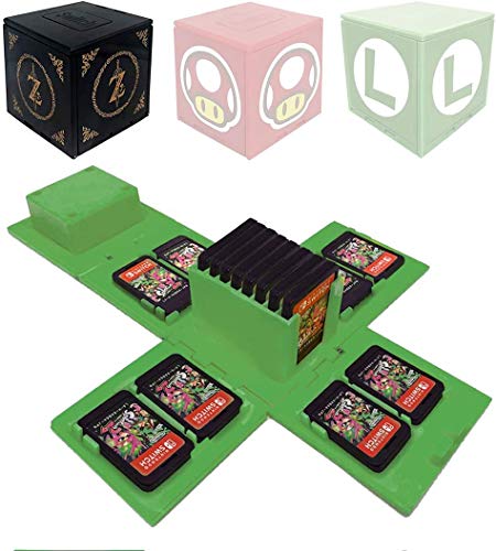 ALOUWEEKUKY Funda de Juego - Compatible para Nintendo Switch Compatible con hasta 16 Juegos de Nintendo Switch Organizador de Tarjeta de Juego...