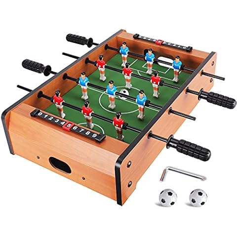 WIN.MAX Mini Tischfussball (Aktualisierung), Tragbarer Leichter Tischfußball, Kickertisch/Tischkicker für Kinder, Einfach zu Montieren und zu Lagern, 51 x 31 x 10 cm Cover