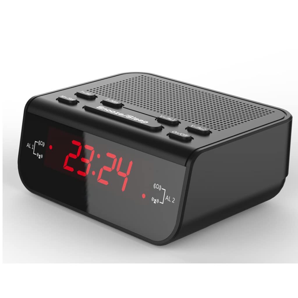 UOHLCX HBJWOV Digital Alarm Clock FM Radio with Snooze Sleep F Red LED Time Display Table Decoration