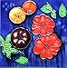 Tomato hand painted ceramic art tile 6x6 inches with fiberboard back