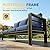Wisteria Lane Aluminum Outdoor Patio Furniture Set, 7 Seats Modern Patio Conversation Sets, Outdoor Sectional Metal Sofa with 5 Inch Cushion and Coffee Table for Garden, Black Frame and Blue Cushion