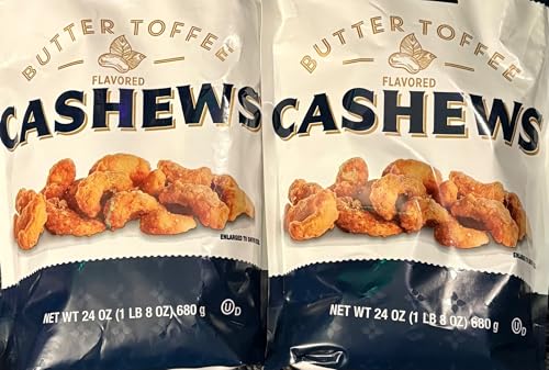 Christmas Holiday Butter Toffee Cashews, 3lbs