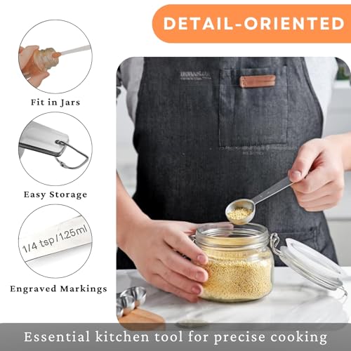 18-Piece Stainless Steel Measuring Set for Cooking & Baking - Image 6