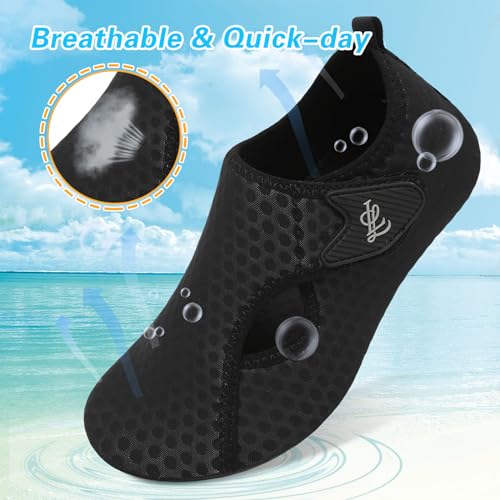 LeIsfIt Water Shoes for Women Men Wide Swim Beach Barefoot Shoes Quick Dry Aqua Socks for Pool Diving Boating River Yoga Lake Surf3