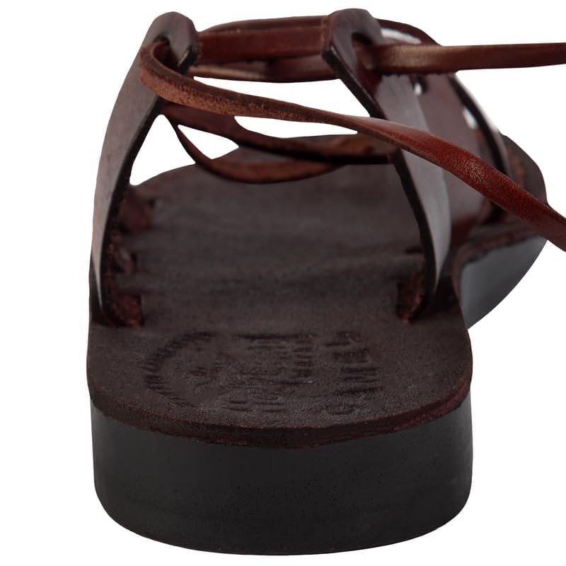 Holy Land Market Men/Women Biblical Jesus Leather/Suede Sandals/Slides From Jerusalem (Style V)4