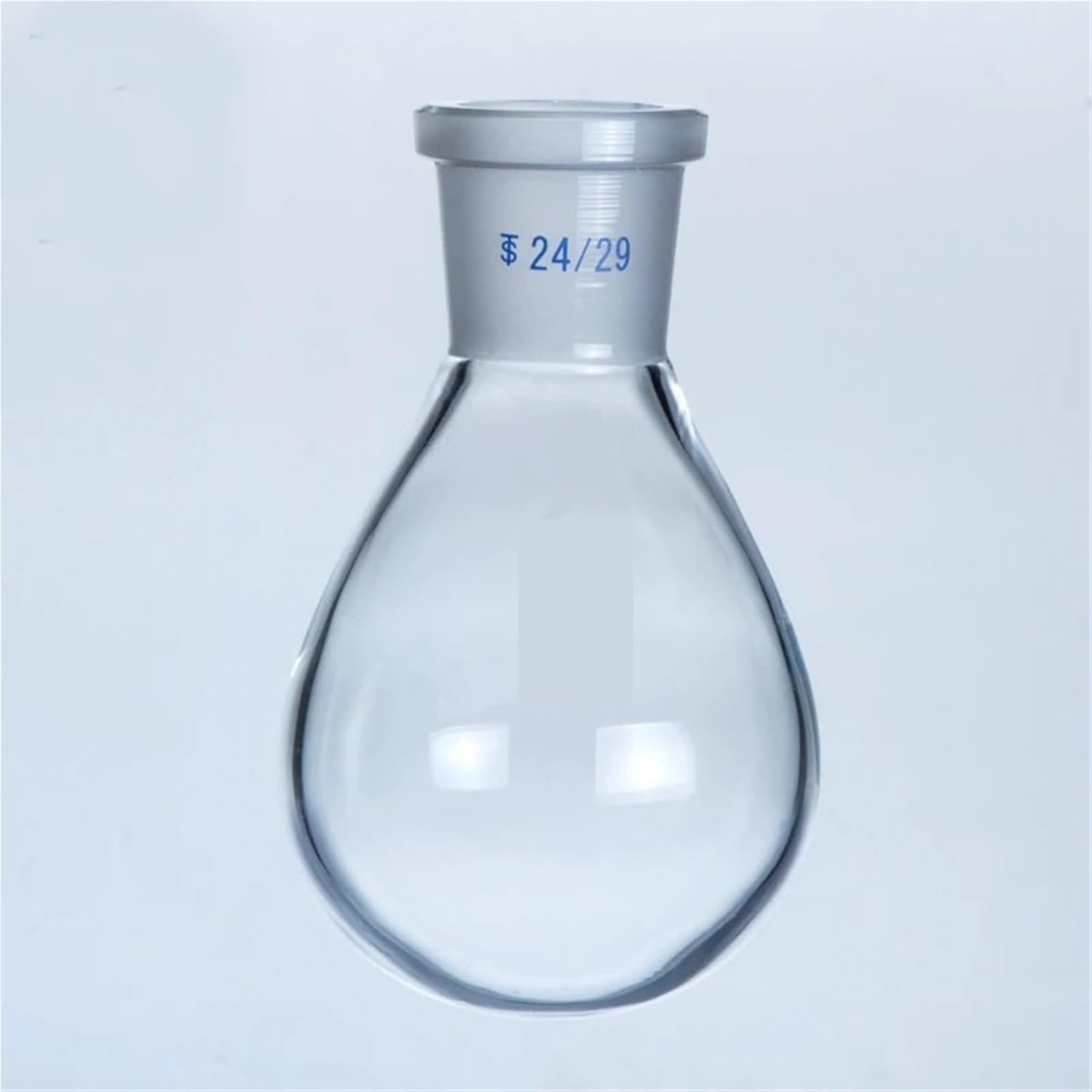 Matraz Erlenmeyer Graduado de Borosilicato, Matraz con forma de berenjena Matraz rotatorio Espesar Vidrio de borosilicato Resistente a altas temperaturas Matraz estándar de laboratorio(50ml caliber 24