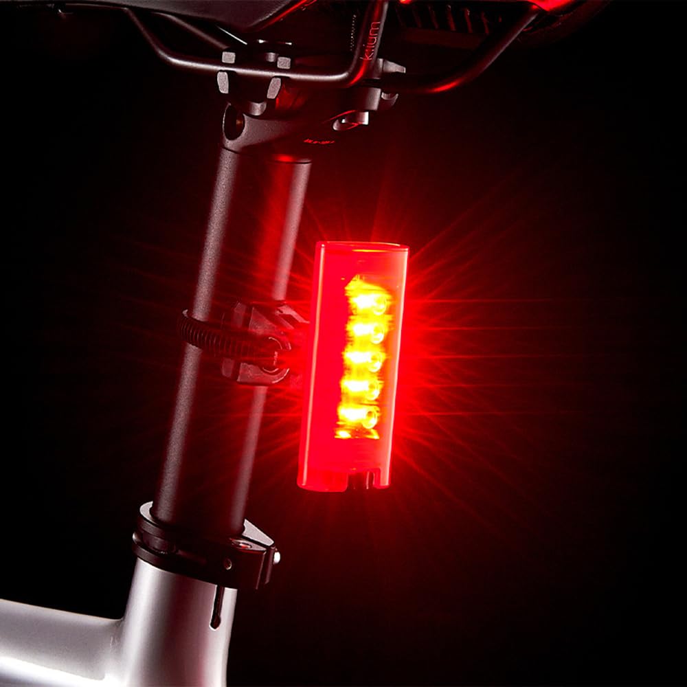 Luce Freno Intelligente per Bicicletta, Impermeabile IPX7, Batteria sostituibile, Luce Posteriore a LED per Mountain Bike, Luce Posteriore per Ciclismo