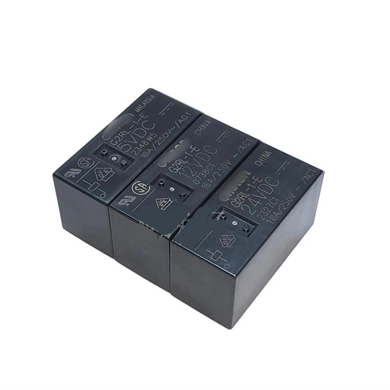 Relais de puissance G2RL-1-E-5VDC 16A avec contacts robustes - Lot de 10 pièces