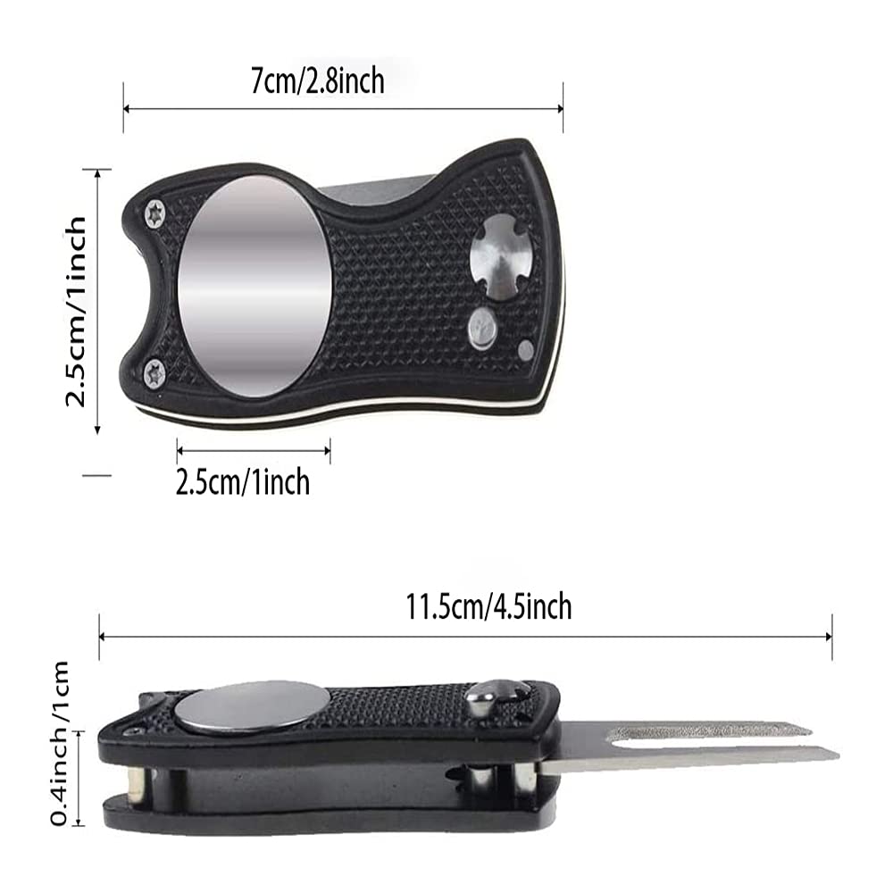 Haihaz Forcelle da Golf Strumento di Riparazione Marcatore 2 Pezzi Blu e Nero