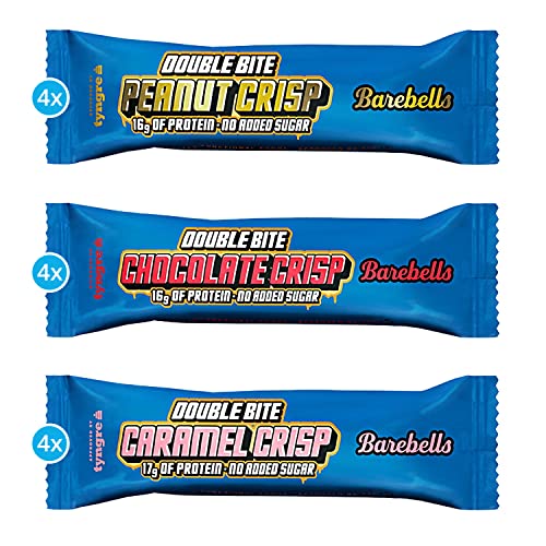 Barebells Double Bite Protein Bar | zuckerarme Protein Riegel/ Eiweißriegel (Mix, 12x55g) Cover
