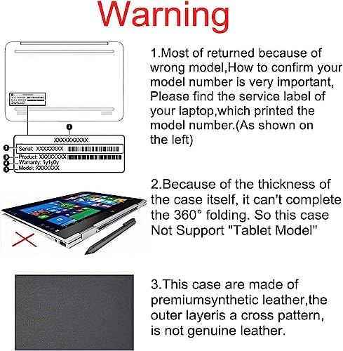 Funda para portátil HP Envy x360 15.6" cuero PU desmontable gris miniatura 4