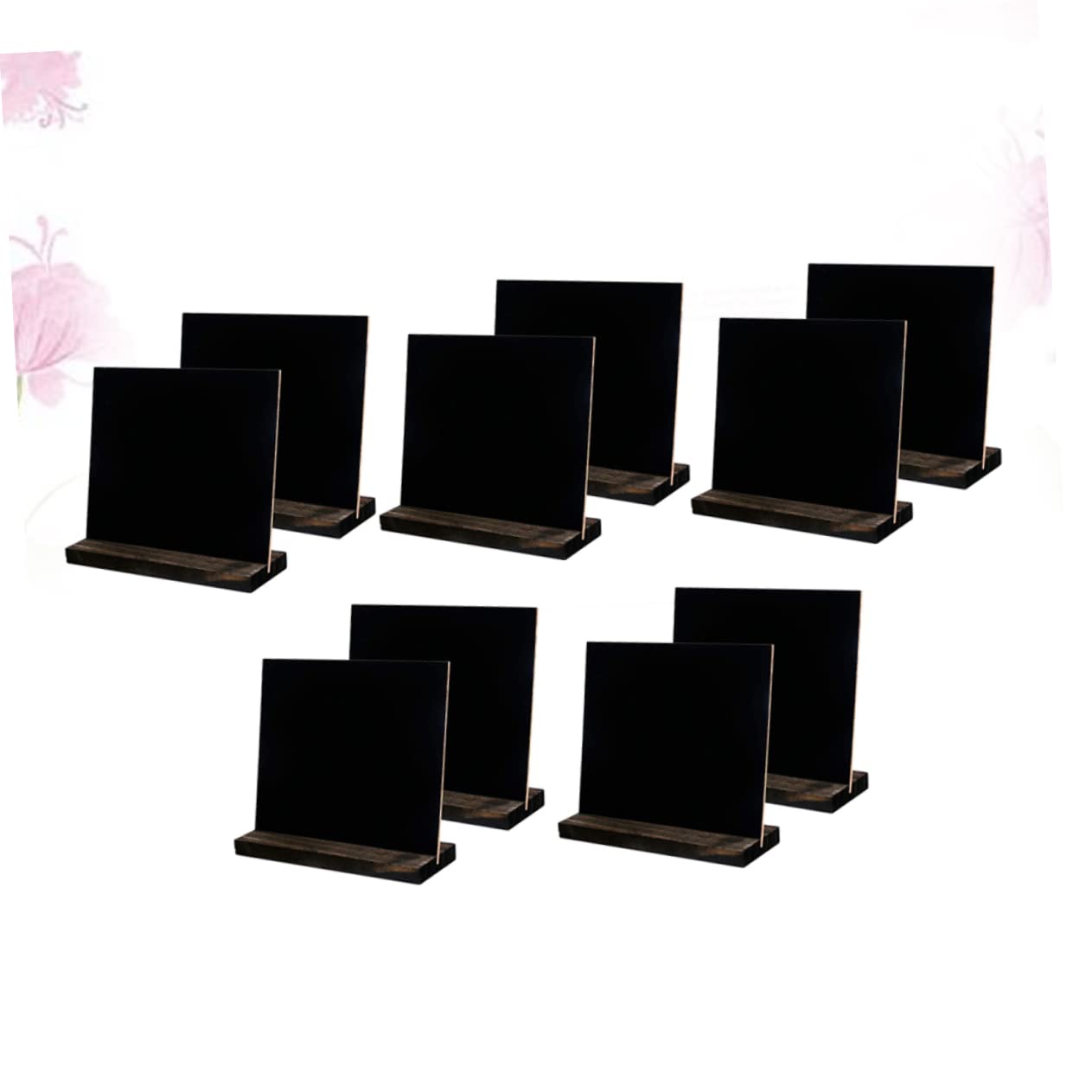 Mini Tableaux Noirs de Table 13x15cm, Lot de 10, Noir
