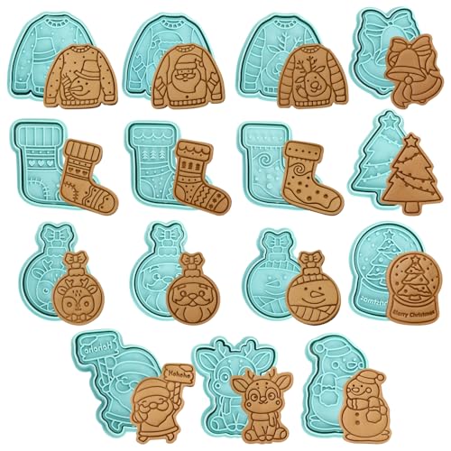 Noetopolis Ausstechformen Weihnachten, 15 Stück Keksausstecher...