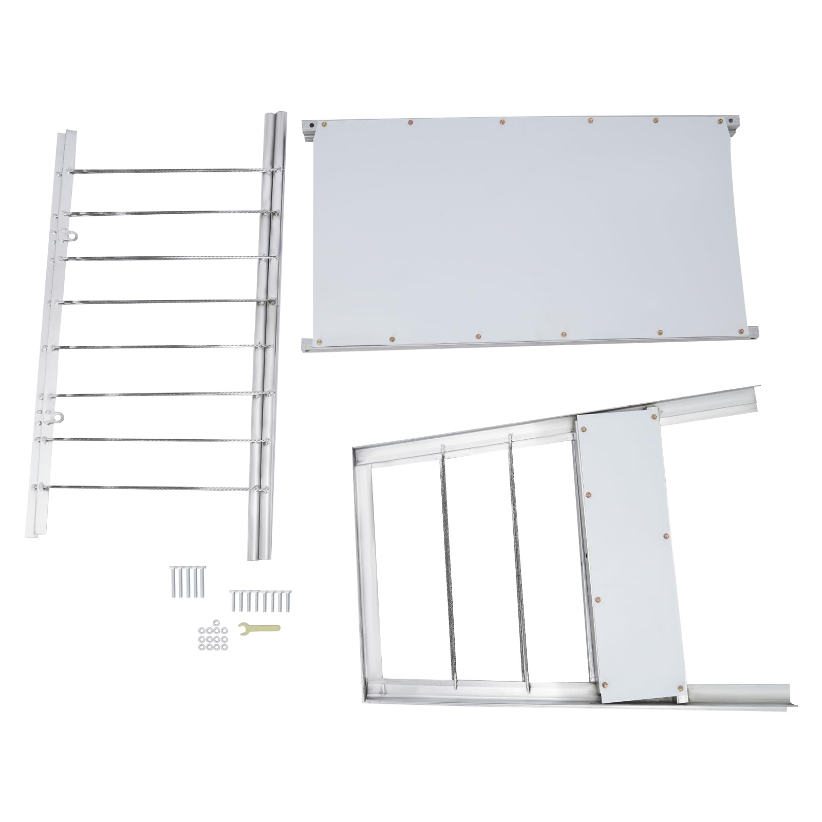 Comedero para ganado, comedero para ganado, comedero, comedero grande para cabras, comedero 2 en 1 para cereales y heno, comedero para ovejas, cabras, caballos, ganado, 100 x 66 x 85 cm