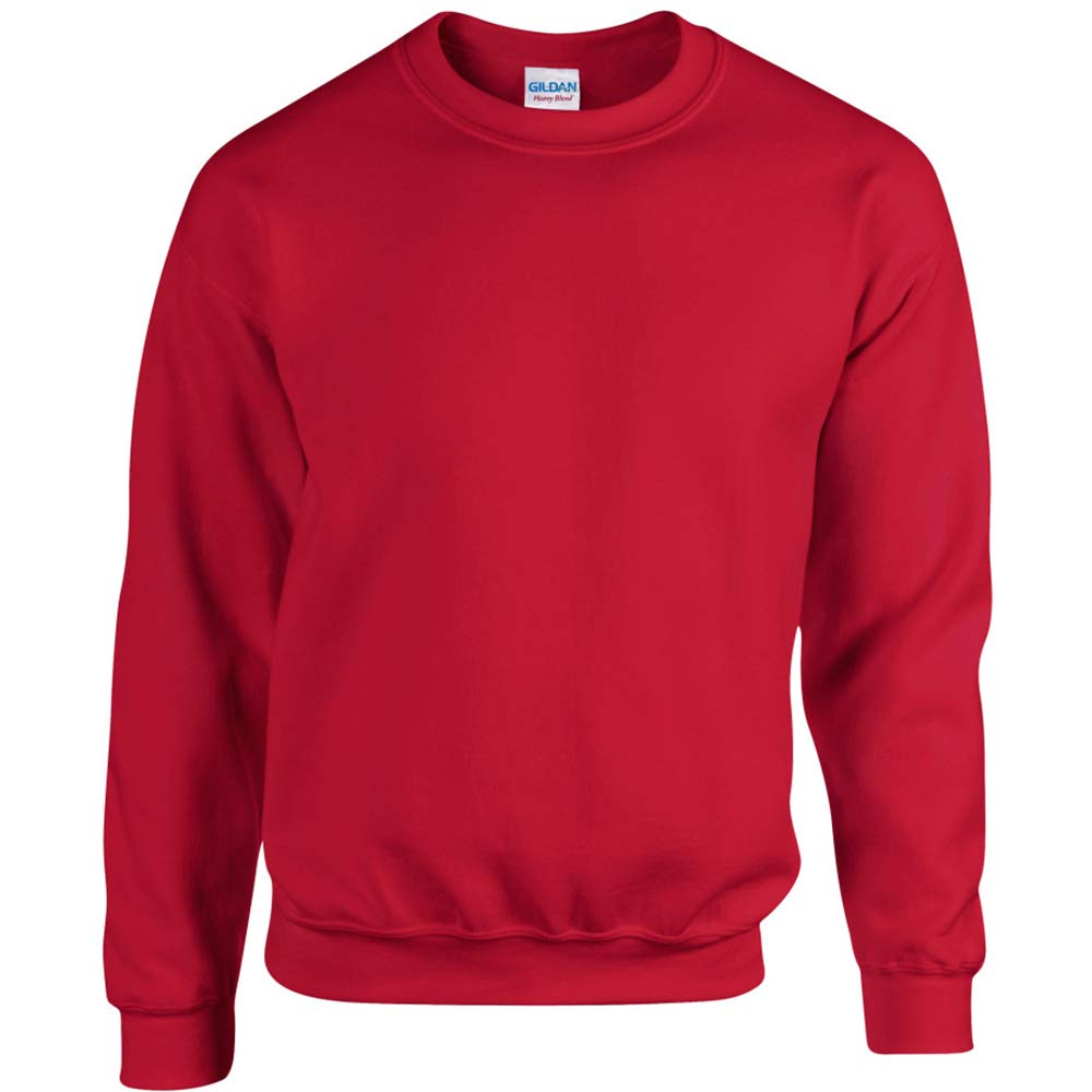 GILDAN Men's 50/50 Adult Crewneck Sweatshirt, Red (Cherry Red), M UK