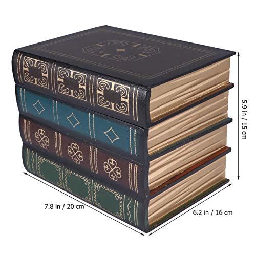BESPORTBLE Caixa de armazenamento de livros vintage falsos livros para decoração de casa, encher uma