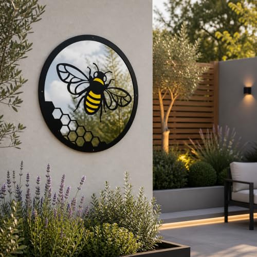 Miroir de jardin acrylique Sun Catcher suspendu extérieur - 8