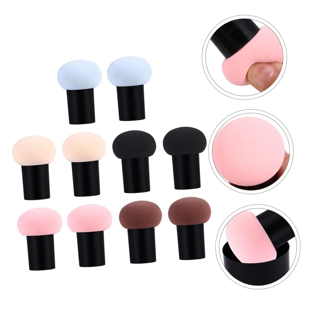 MAGICLULU 30 Pezzi Soffio A Forma Di Spugna Per Il Viso Soffio Di Spugna Per Il Trucco Strumento Di Bellezza Per Cosmetici Di E Asciutto Trucco