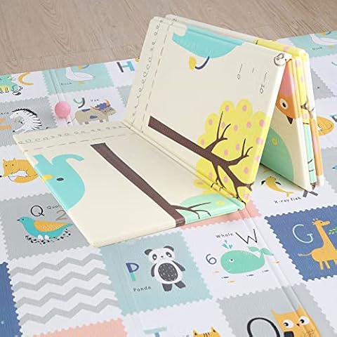 KABENFIS Double-sided baby mat, foldable baby play foam mat Cover