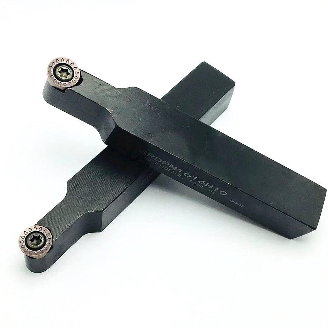 Set portautensili tornitura 10 pezzi con utensili in metallo duro | Include portautensile e 10 utensili di tornitura con inserti in metallo duro per lavorazioni CNC e manuali