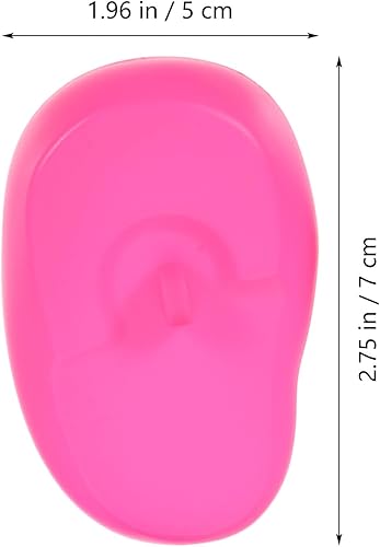 Miniatura 2 de 3 pares de protectores de silicona para los oídos para tinte y tratamiento del cabello, color negro, rosa, rojo, morado, salón y uso doméstico