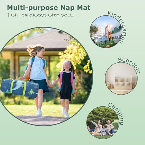 Image of Kids Toddle Lightweight and Soft Nap Mat (Dinosaur)