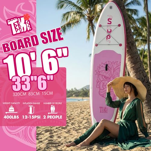 Image of FunWater Inflatable Ultra-Light Stand Up Paddle Board for All Skill Levels with Premium SUP Paddleboard Accessories,Non-Slip Comfort Deck for Youth & Adults