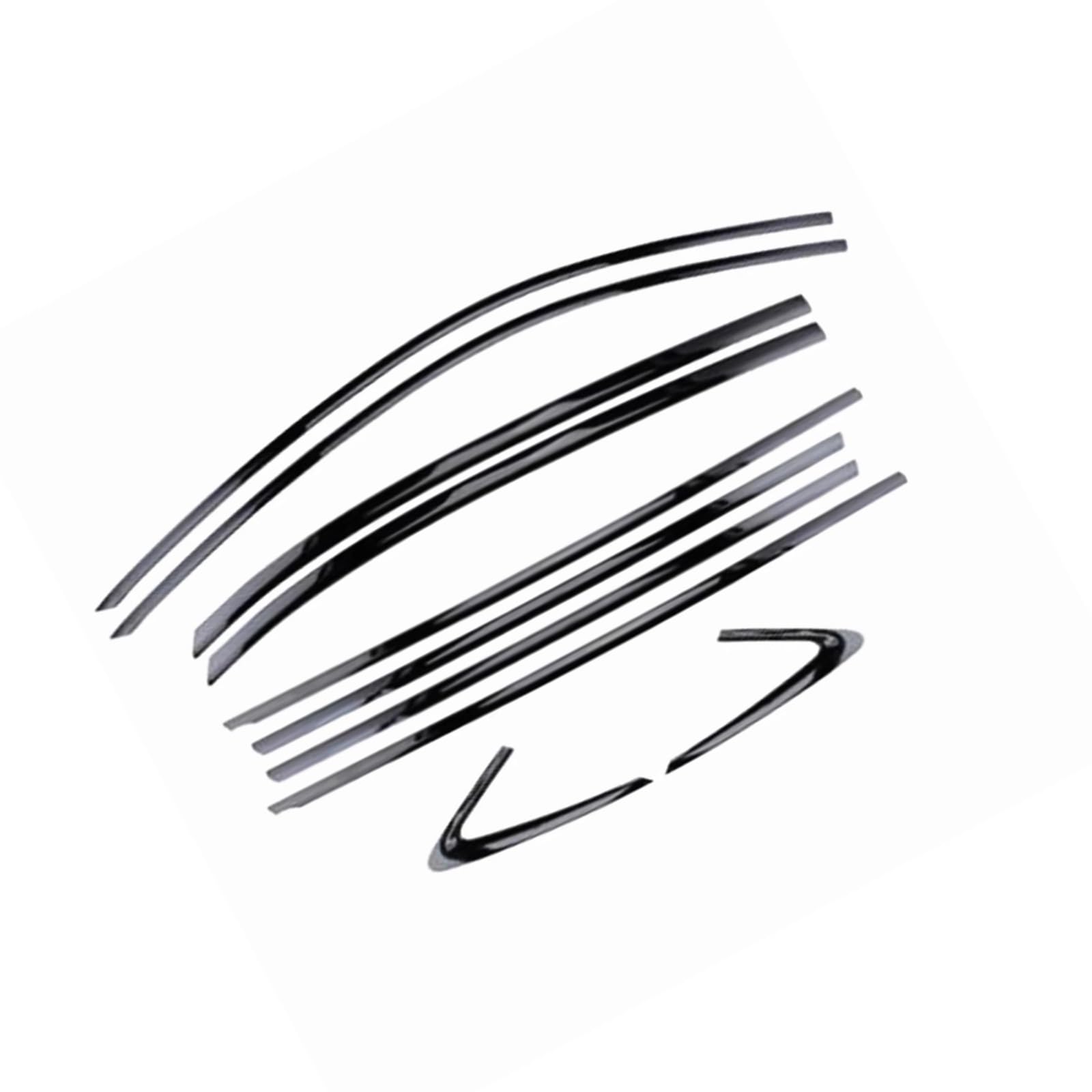 Car Window Seals Car Weatherstrips Titanium Black Seal Strip Cover Tape Gasket Sticker 10pcs for A3 S3 Sedan 2021.6 2022 2023