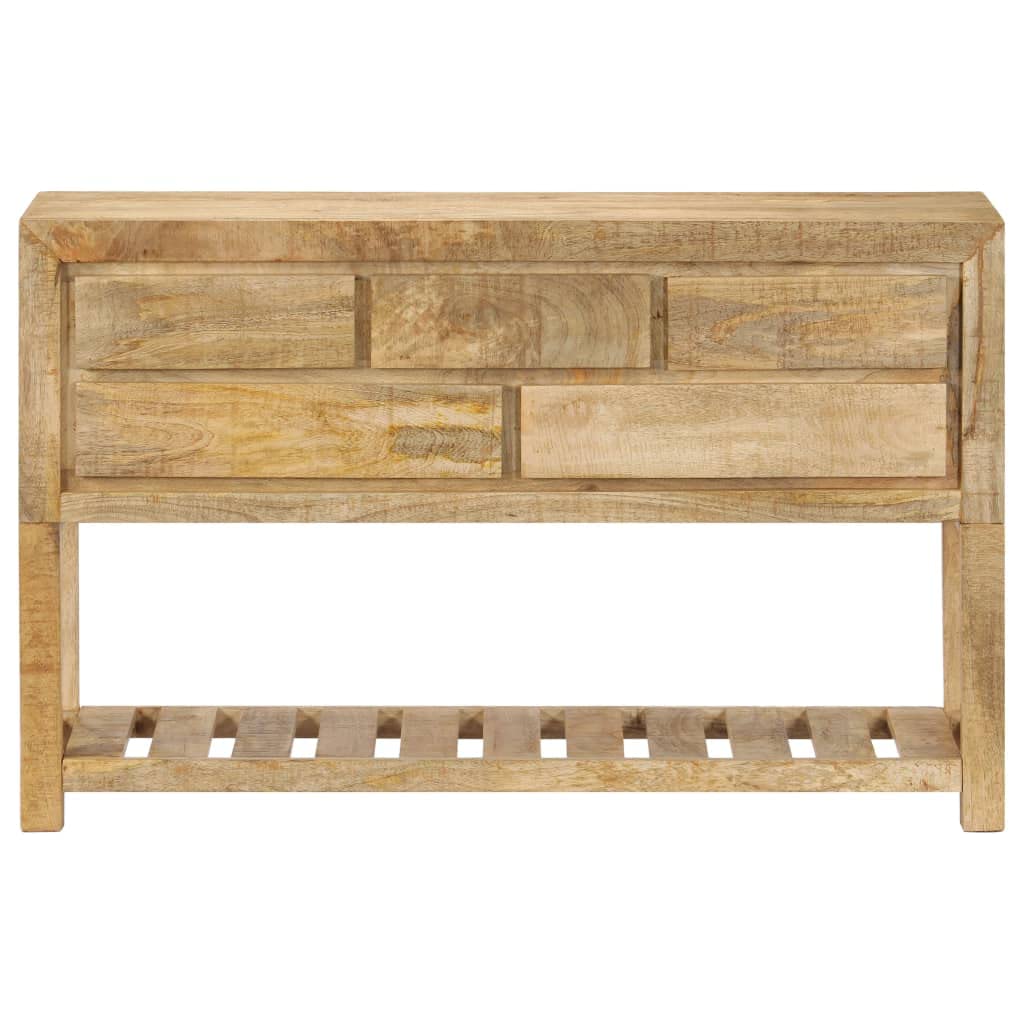 vidaXL Aparador de Madera de Mango Maciza, Mesa Consola Retro Atemporal con Amplio Almacenamiento, versátil para Sala de Estar, Comedor, Pasillo