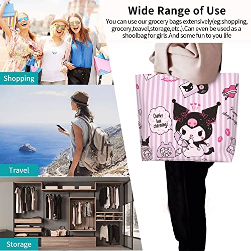 Anime Tote Bag For Women Cute Shopping Bag Kawaii Large Capacity Shoulder Bags Fashion Handbags Storage Bag #TOP7