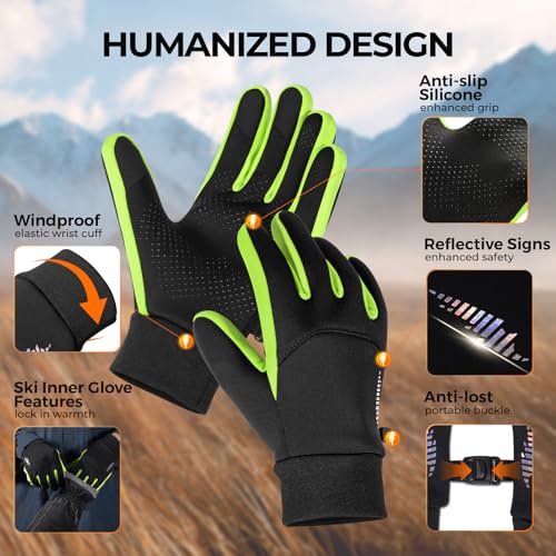 Image of rivmount Kids Warm Winter Gloves Touchscreen Water-Resistant Cycling Running Skiing in Outdoor Cold Weather for Boy Girl