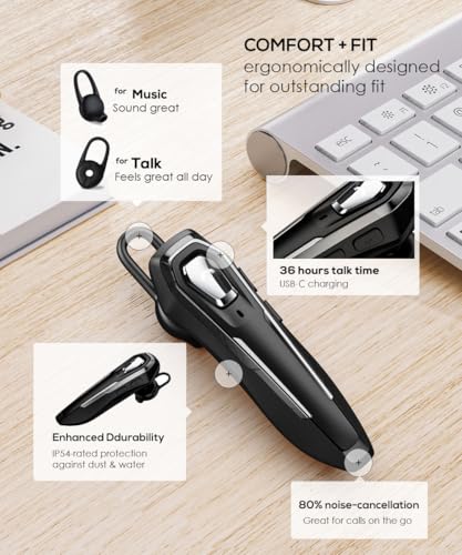 Auriculares Bluetooth In Ear con Micrófono Cancelación Ruido miniatura 6
