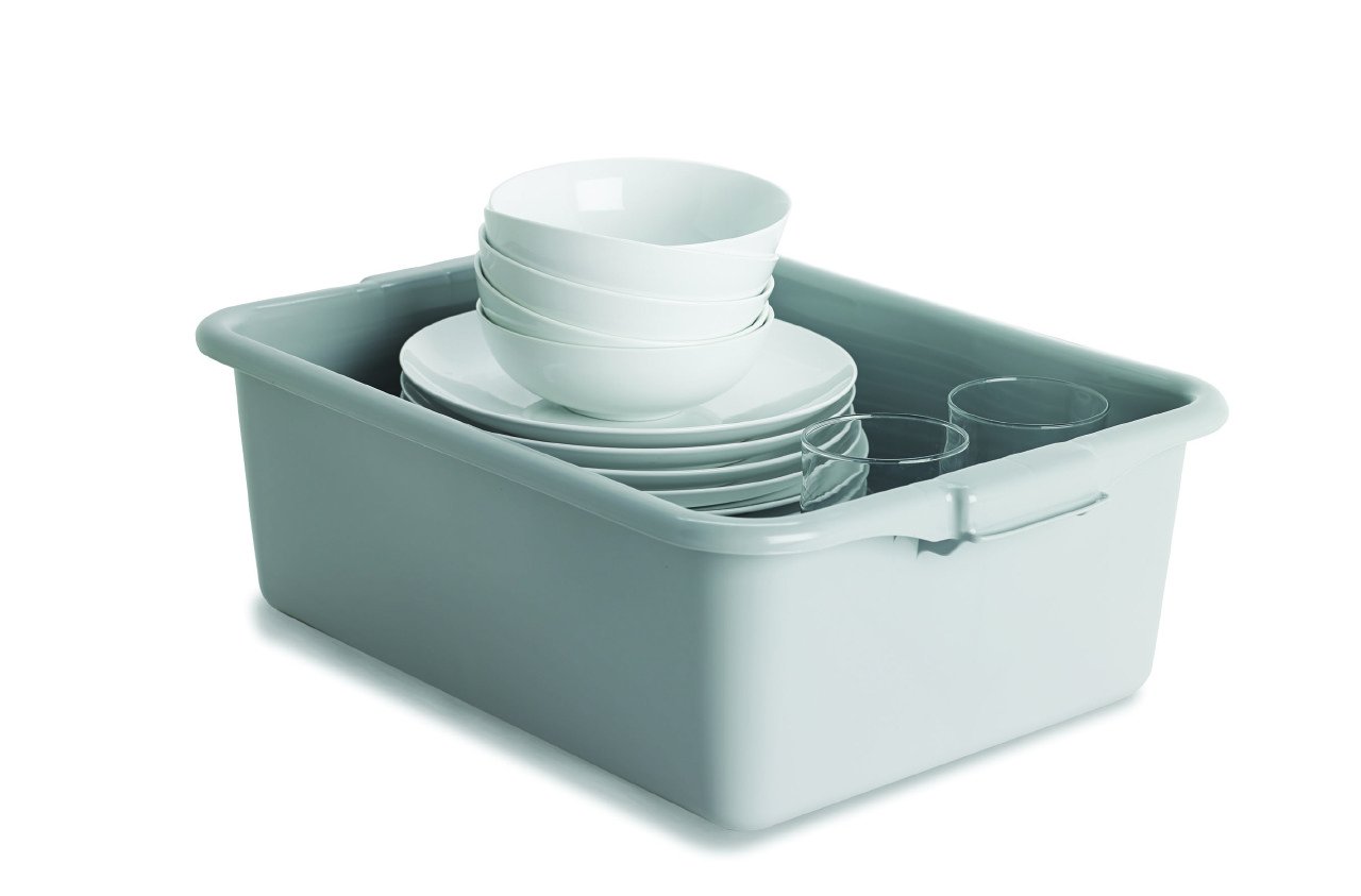 Artisan Utility Bus Box and Storage Bin with Handles, 2-Pack, Gray, 15.5" x 21" x 7"(only 1 pack)