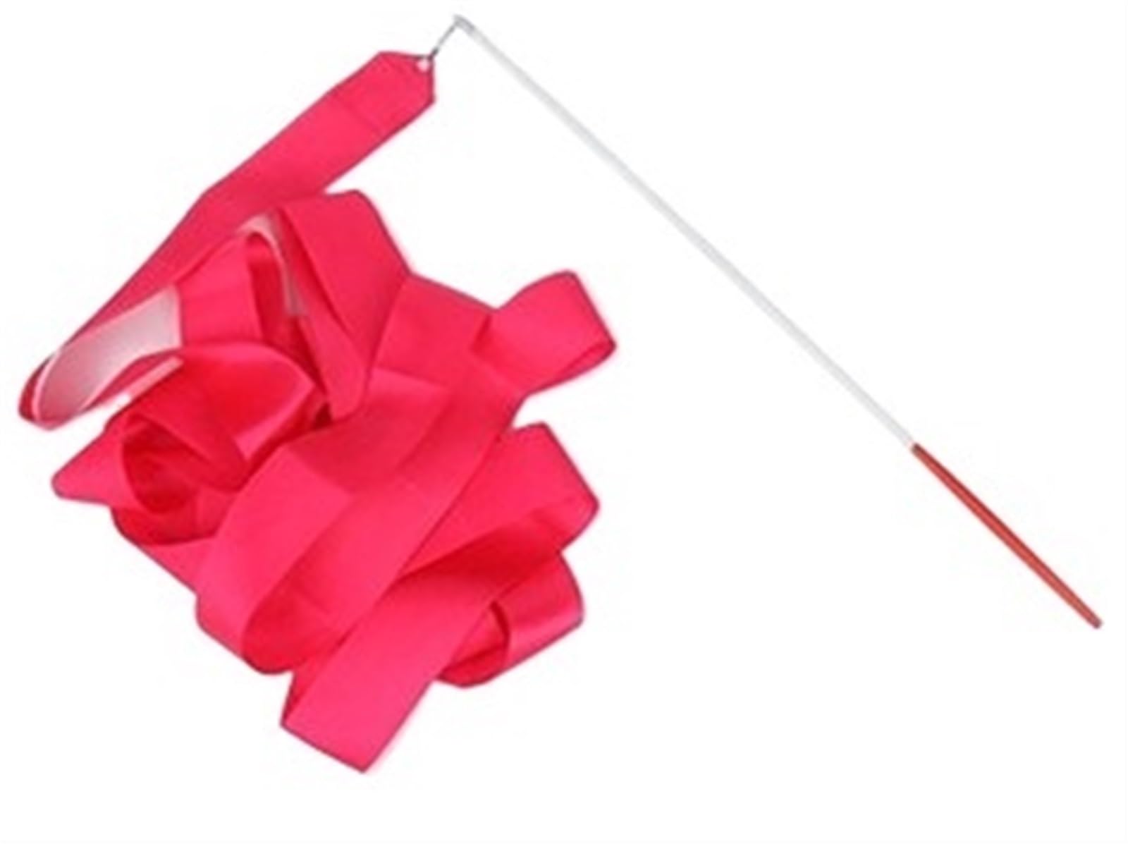 Wstążka do tańca， 2/4/6m Kolorowe wstążki gimnastyczne Baton Rytmiczna gimnastyka artystyczna Taśma Streamer Twirling Rod Rainbow Stick Training(Rose,6M)