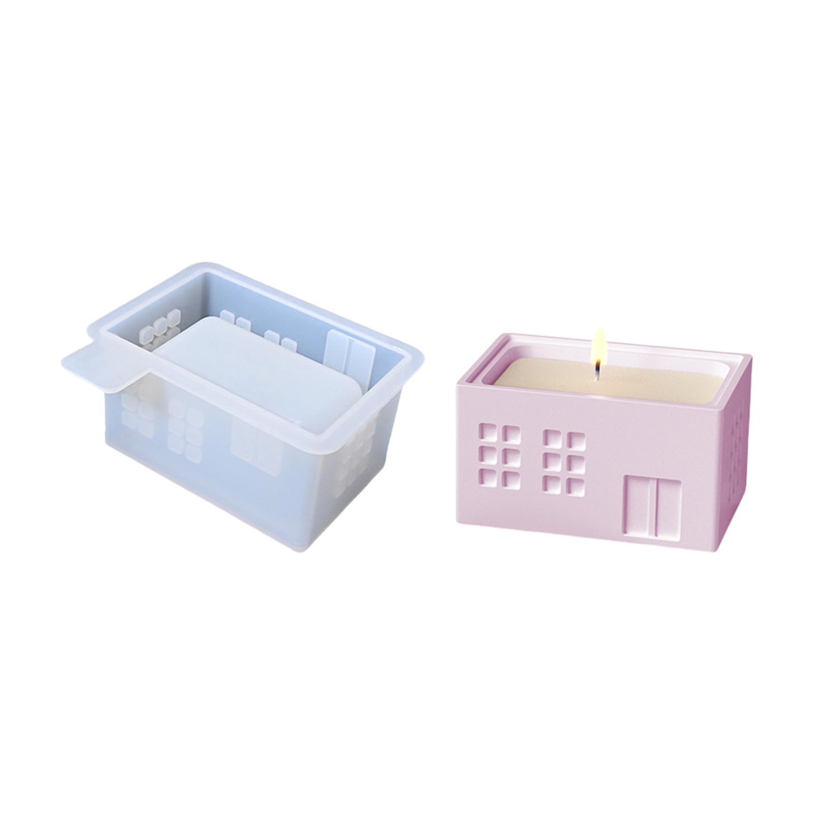 Silicone Molds Chimney House Cup Storage Jar Plasters Epoxy Resin Storage Jar