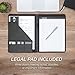 Samsill Two-Tone Padfolio, Resume Portfolio, Business Portfolio, with 8.5 x 11 Writing Pad, Gray & Black