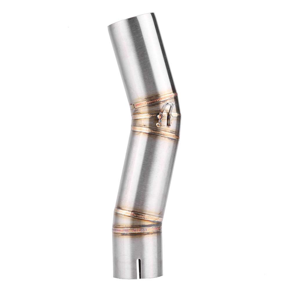 KIMISS 51mm / 2in tubo di scarico centrale, per GSX-R600 / GSX-R750, tubo di collegamento centrale di s sostituzione per o di scarico in acciaio inossidabile per moto con morsetto (K7)