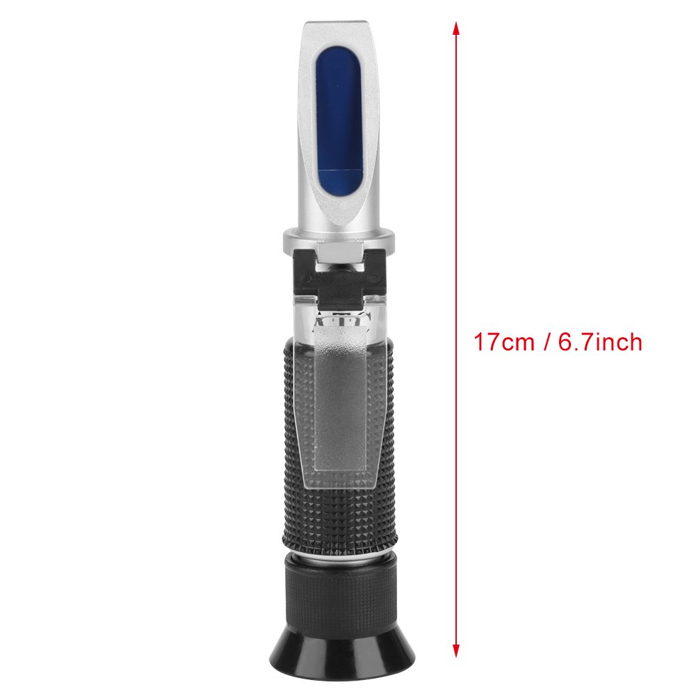 Refractómetro de salinidad, refractómetro profesional de compensación automática de temperatura para acuarios, monitoreo marino o prueba de salinidad de alimentos, salinómetro de precisión del 0-28%