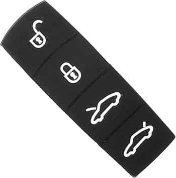 Black Rubber Key Button Cover Compatible with Porsche Cayman | Key Fob Rubber Button Silicone Keyfob Rubber Protector For Porsche Cayman 2013-2016