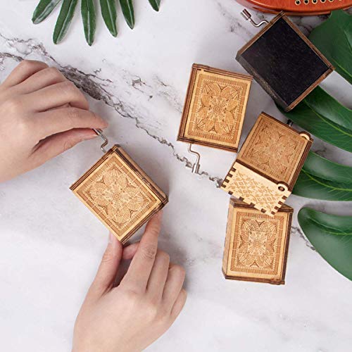 image for SKY TOP POWER Wooden Music Box Engraved Toy Kid Gift Hand Crank… (Tw