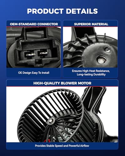 Image of KAX Rear AC Blower Motor Fit for Chevrolet Traverse 2013-2023,Acadia 2012-2023,Tahoe Yukon Escalade 2013-2020,XT6 2020-2024,CT6 2016-2020,Enclave 2013-2024 - HVAC Blower Motor Replaces# 76977