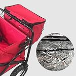 Isolierte Kühltasche mit Push-Pull-Trolley, 15 l, perfekt für Outdoor-Picknick, Camping, Grillen, Einkaufen, Golf, zusammenklappbarer Wagen mit Zubehör für Tiefkühlkost