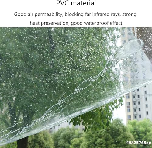 Lonas impermeables transparentes anti-desgarros con ojales para cubiertas de exterior 6