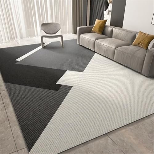 Tapis doux et lavable gris de 60x110CM au style moderne à lignes simples